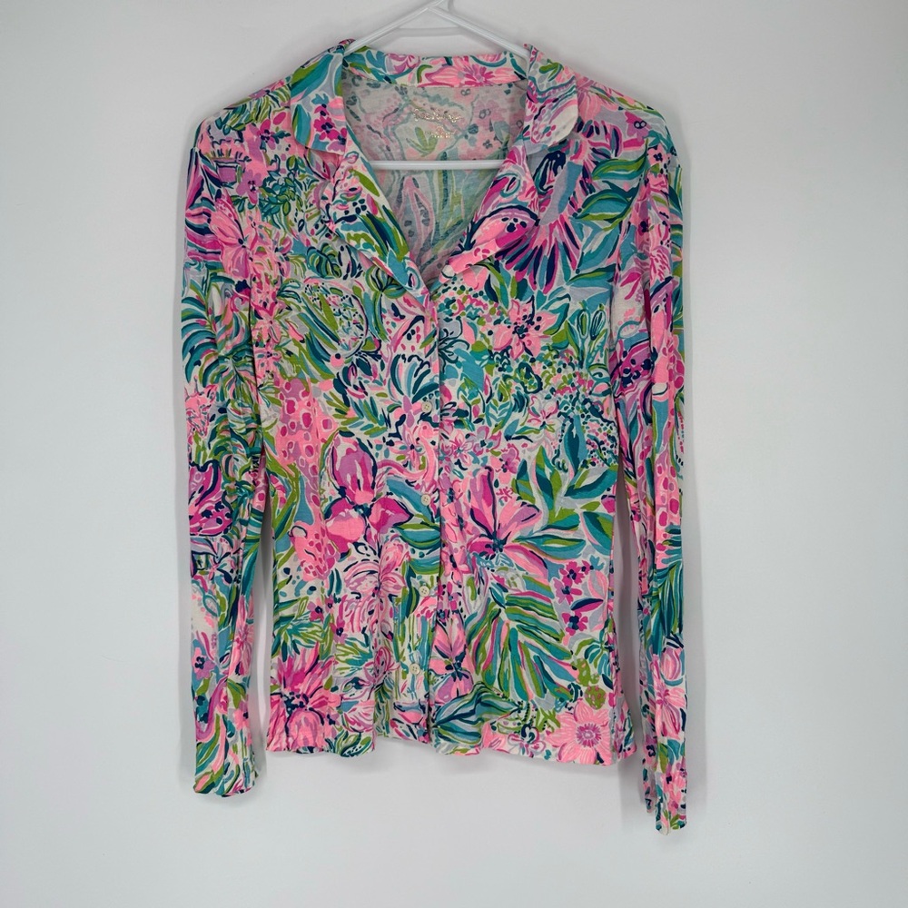Lilly Pulitzer PJ Knit Button Up Top Lillys Favorite Things